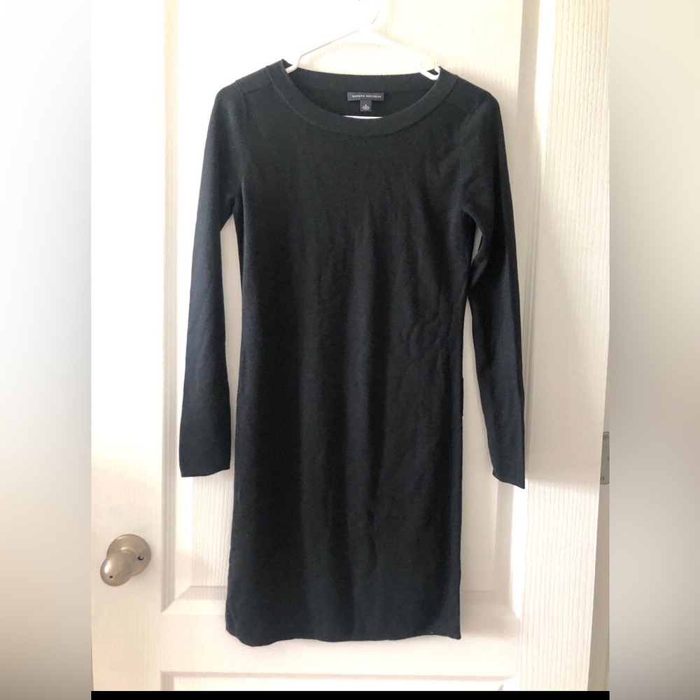 Banana Republic Classic Black Long Sleeve knit Dress,
Sweater dress